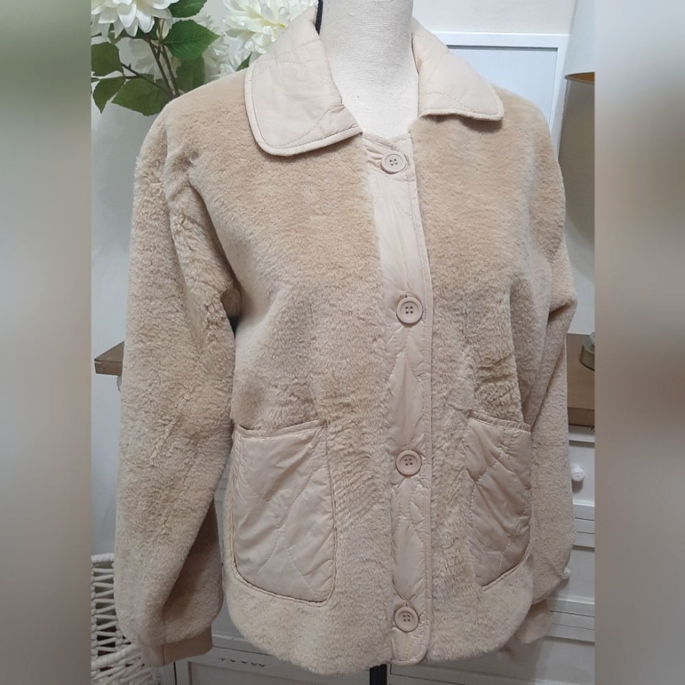 NWT Merci Faux Fur Cozy Teddy Jacket Coat - Picture 5 of 8
